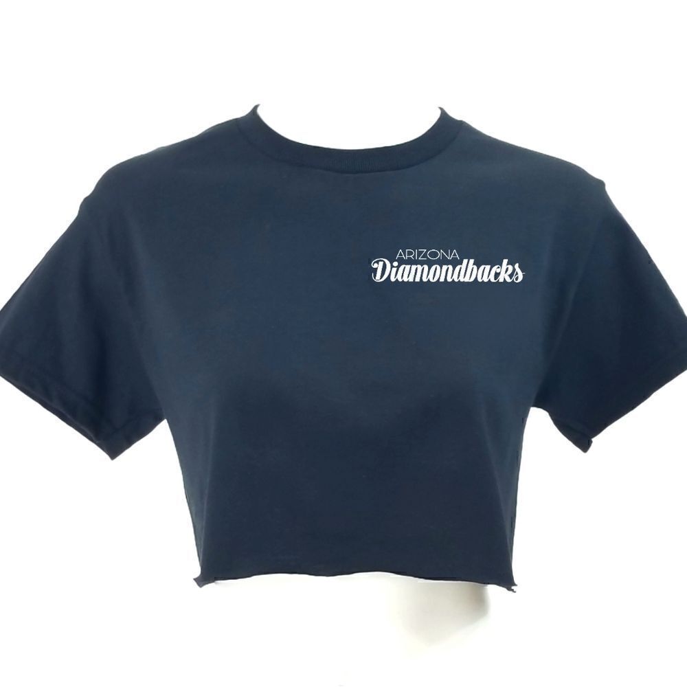 Arizona Diamondbacks Double Script MLB "Cropped" Crop Top Baseball Jersey Tee